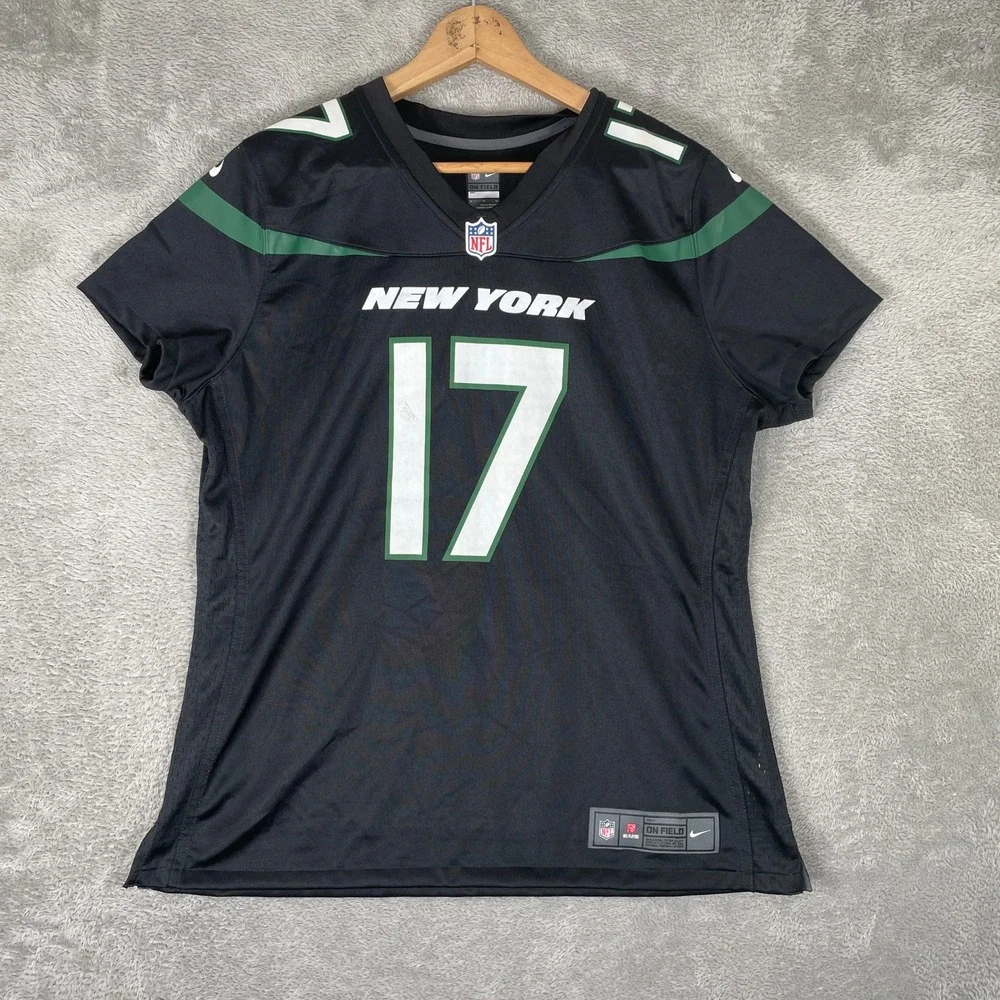 Nike New York Jets Garrett Wilson Jersey Womens XL Black NFL On Field Football